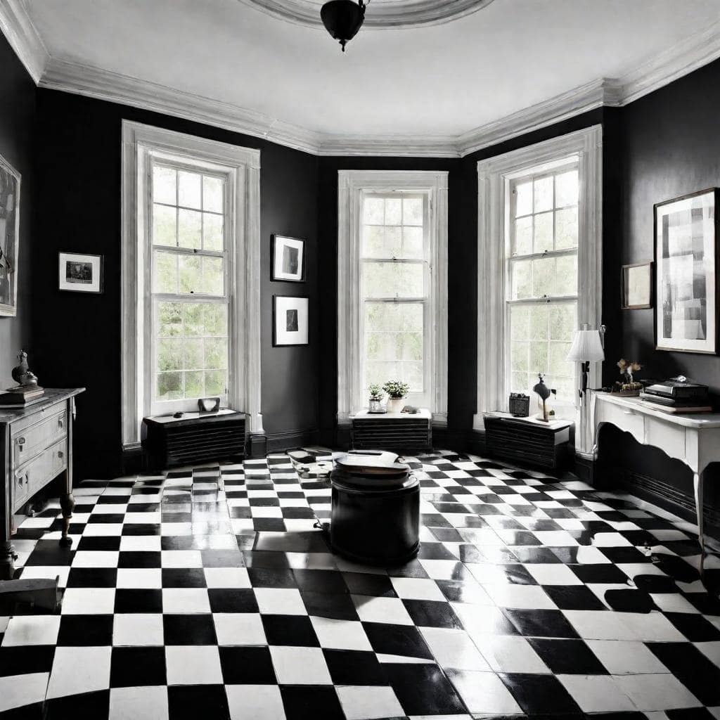 Black and White Checkered Floor 2 min