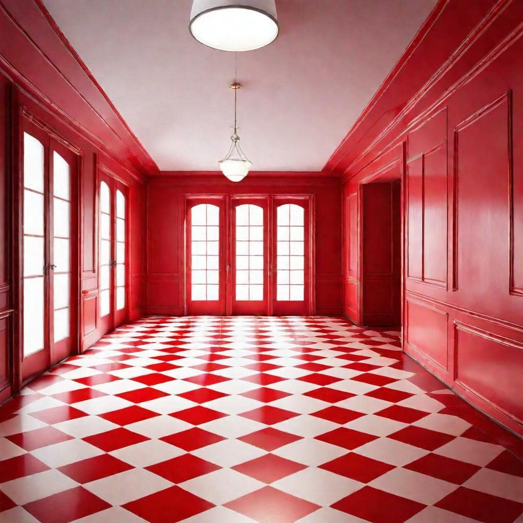 Red Checkered Floor min