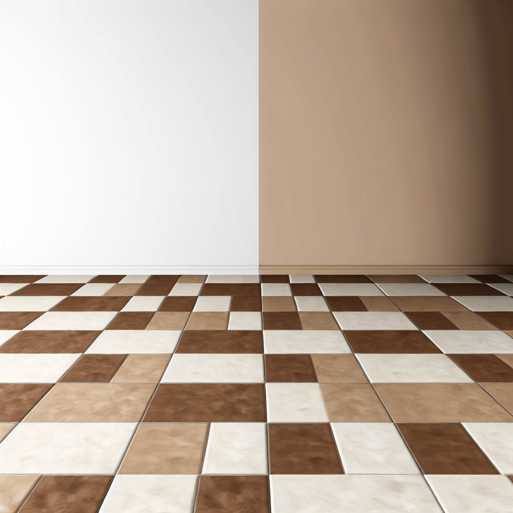 Tan and White Checkered floor 2