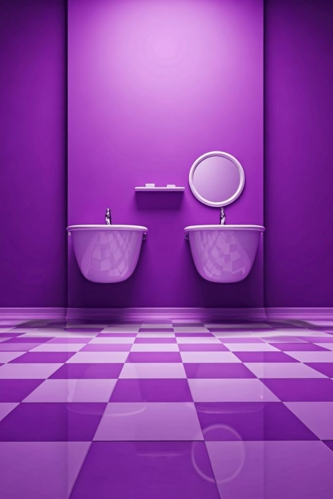 Checkered Floor Bathroom Ideas 4